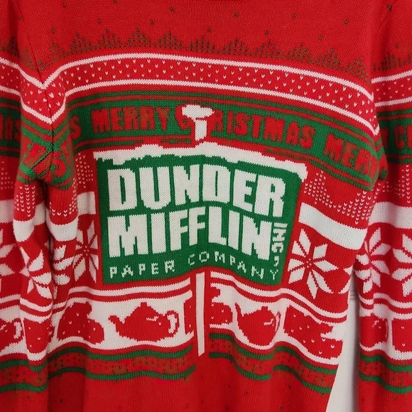 The Office Dunder Mifflin Paper Company Christmas Sweater - Picture 4 of 13